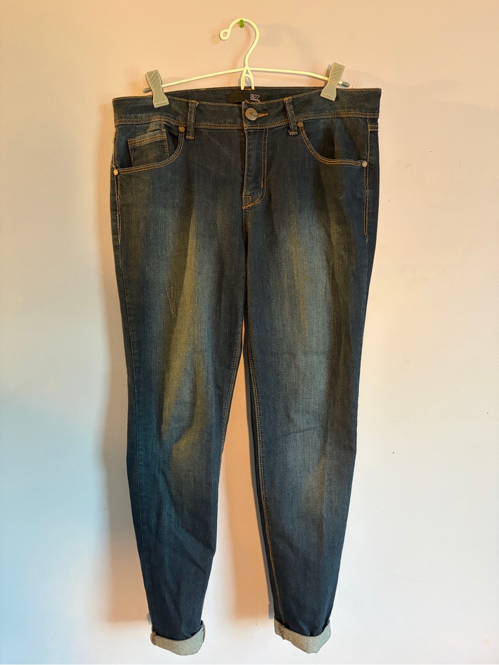 1822 Denim Adrianna Dark Blue Jeans